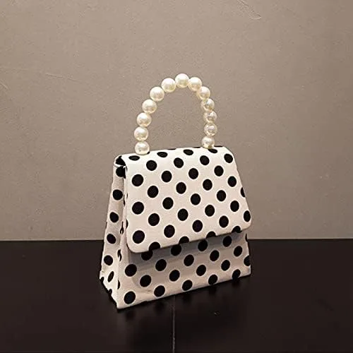 Miniatura 3 de Bolso de mano de lunares para mujer, bolso cruzado con asa superior