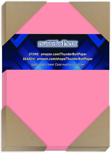 Miniatura 12 de Cubierta de papel de cartón de color rosa brillante de 440.9 lbs – Tarjeta de receta de 3.0 x 5.0 in, foto, tamaño del marco: cartulina