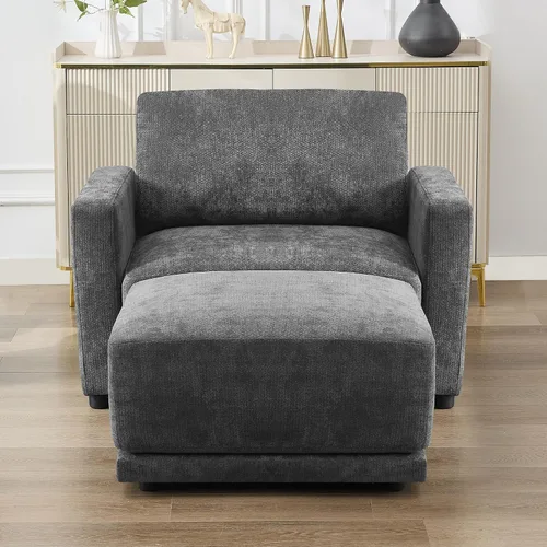 Miniatura 27 de Sofá modular en forma de U de 143.8 pulgadas, sofá de nube seccional de gran tamaño, sofás de asiento profundo de 6 plazas con 2 otomanas móviles