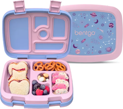 Miniatura 26 de Bentgo Kids Prints - Lonchera de 5 compartimentos estilo bento, a prueba de derrames, porciones de tamaño ideal para niños de 3 a 7 años, duradera
