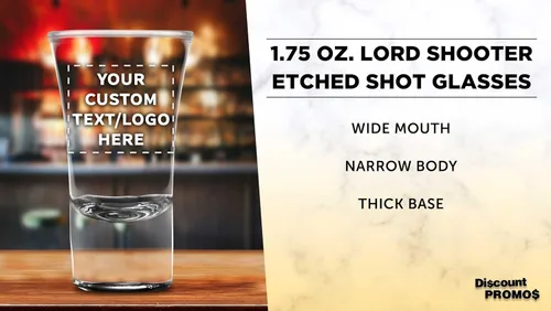 Miniatura 3 de Lord Shooter - Vasos de chupito grabados personalizados de 1.75 onzas, paquete de 10/50/100, texto personalizado, logotipo, fiesta de cumpleaños