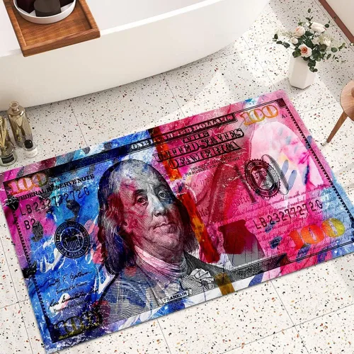 Miniatura 31 de GUBIYU Alfombra de baño negra para baño, alfombra negra y dorada, alfombra de área grande, alfombra de área moderna, alfombra de piso de cien