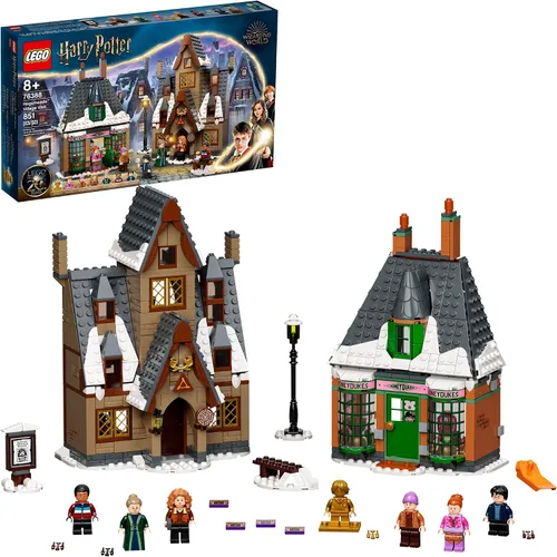 LEGO Harry Potter Visita al Pueblo de Hogsmeade 76388 - Juguete de construcción, set del 20º aniversario con minifigura dorada coleccionable de Ron