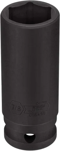 Miniatura 2 de JETECH Zócalo de impacto profundo de 1-1/4", unidad de 1/2 pulgada, SAE, acero de aleación de molibdeno cromado (Cr-Mo), diseño de 6 puntos, alcance