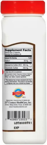 Miniatura 3 de 21st Century Glucosamina 250 mg y condroitina 200 mg cápsulas, 120