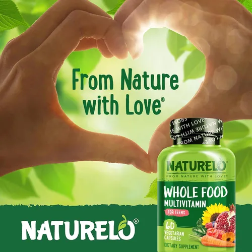 Miniatura 6 de NATURELO Multivitaminas para Adolescentes Niñas/Niños, 60 Cápsulas, Multivitamínico de Alimentos Integrales con Minerales, Sin OMG, Vegetariano