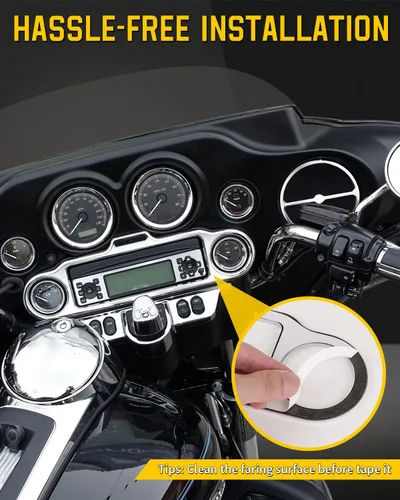 Miniatura 3 de Anillo de ajuste de altavoz estéreo Accent, 9 piezas, compatible con Harley Davidson 1996-2013 Electra Glide Street Glide Trike Glide