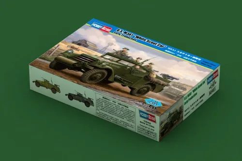 Miniatura 2 de Hobby Boss Kit de construcción de modelo de vehículo temprano de coche Scout blanco M3A1 (HY82451)