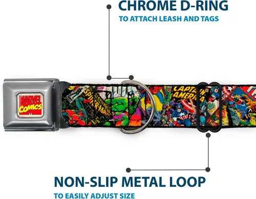 Miniatura 5 de Buckle-Down DC-WAV002-L AVA Marvel Comics - Collar para perro