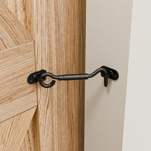 Miniatura 4 de Pestillo de puerta de 4 pulgadas, herrajes para cerradura de puerta, gancho de acero inoxidable de 4 pulgadas y pestillo de puerta de ojal, cierre