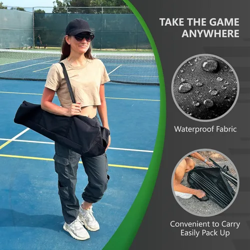 Miniatura 5 de ZENY Sistema de red de pickleball portátil con marco de metal y red de pickball de tamaño reglamentario de 22 pies con bolsa de transporte
