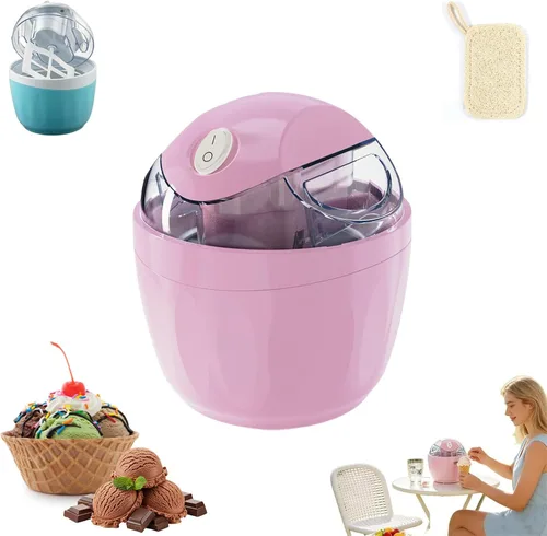 Pequeña máquina de helados para el hogar, máquina de postres de un solo toque, máquina de helados personal de 17 onzas, mini para helados y yogur,