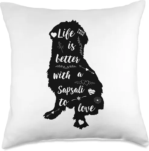 Miniatura 4 de Sapsali Gifts Almohada de diseño para amantes de los perros Sapsali, 16 x 16 pulgadas, multicolor