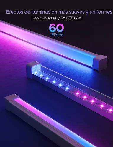 Miniatura 2 de Govee RGBIC - Tira de luces LED de 9.8 pies con cubiertas, luces LED inteligentes que funcionan con Alexa y Google Assistant, canal difusor
