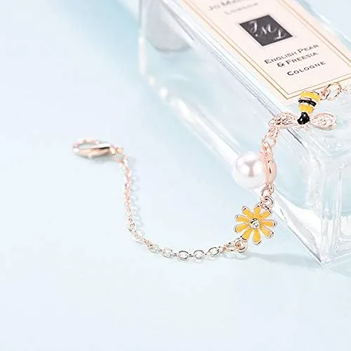 Miniatura 5 de Eiffy Pulseras de girasol de abejorro de miel amarilla con circonita cúbica para mujer, palmeras de coco, sandía, joyería
