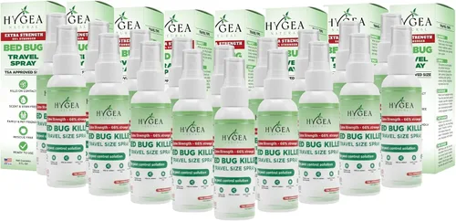 Miniatura 10 de Hygea Natural Spray de viaje natural extra fuerte para chinches y ácaros, tamaño aprobado por la TSA, apto para niños y mascotas, sin manchas