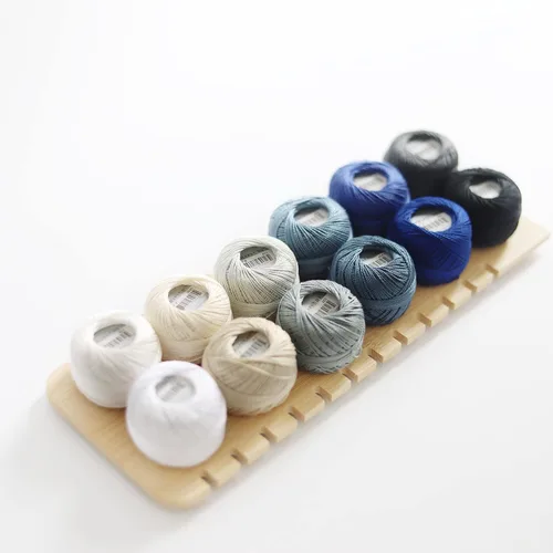 Miniatura 6 de Rhapsody Hilo de algodón perla tamaño 8 hilo de ganchillo Perle 12 bolas Set tejido a mano, bordado, sashiko, punto de cruz, costura, costura, Col. 5