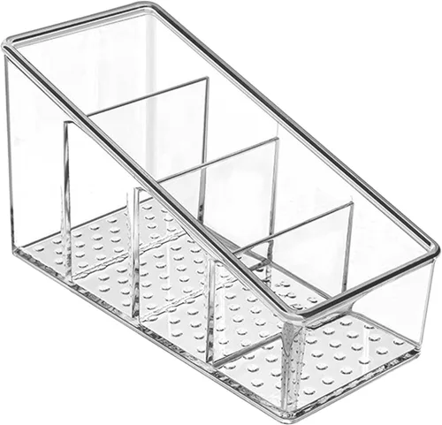 MaxGear Soporte de control remoto transparente para TV, organizador de almacenamiento de control remoto pequeño, organizador de plástico para el