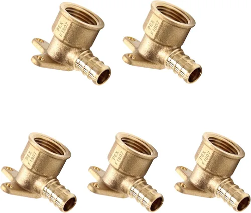 Miniatura 12 de EFIELD Pex - Codo de oreja caída, latón (1/2 pulgada x 1/2 pulgada) hembra NPT, ASTM F1807 (PEX1807159) (paquete de 10)