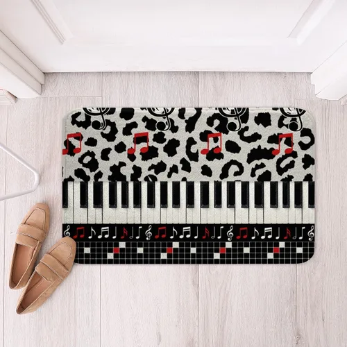 Miniatura 12 de Alfombra de baño de guitarra roja, antideslizante con música hip pop, decoración del hogar, para interiores y niñas, diseño de guitarra roja, tapete