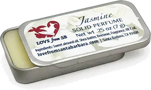 Perfume sólido personal compacto | Conveniente, cabe en tu bolso o bolsa de viaje | Lujoso regalo de spa artesanal (jazmín)