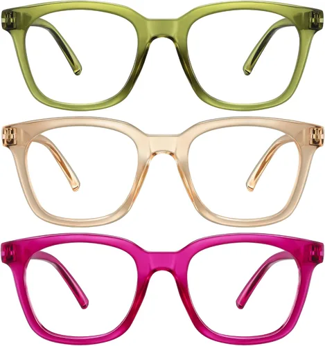 Miniatura 8 de Reading Glasses for Women Men - Blue Light Blocking Magnifying Readers,Square Anti-Glare Computer Eyeglasses