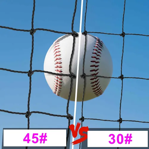 Miniatura 3 de RIIFRILY Redes para Jaulas de Bateo de Béisbol, 20'L/35'L/55'L/70'L Redes para Jaulas de Béisbol y Softbol, Malla de HDPE Cerrada #42/#45