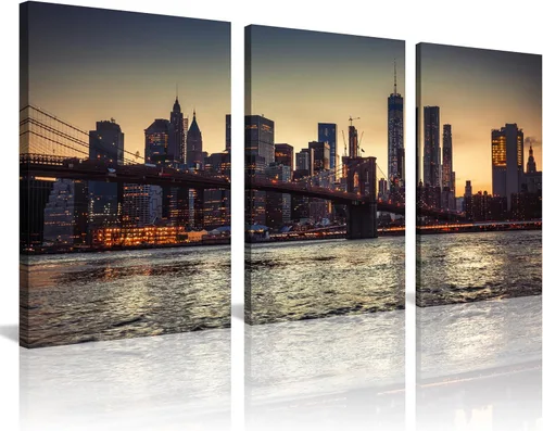 Miniatura 18 de NAN Wind Detroit Skyline - Lienzo decorativo para pared, paisaje urbano, escena nocturna, impresión artística de ciudad en blanco y negro sobre