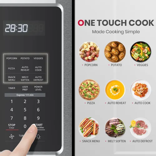 Miniatura 2 de GASLAND Horno microondas de 30 pulgadas, gran capacidad de 1.9 pies cúbicos para pizza y platos familiares de 12 pulgadas, 1000 W con 11 niveles