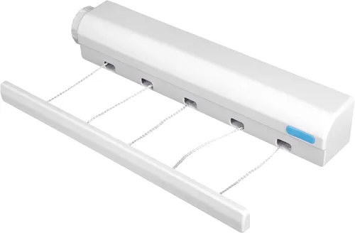 Miniatura 5 de Estink Kit de tendedero retráctil, de plástico, moderno, telescópico, retráctil, cuerda de secado de ropa, colgador de cuerda para interiores