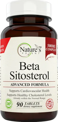 Nature's Potent Suplemento de próstata beta sitosterol (500 mg) para hombres - Apoya la micción frecuente, la salud de la próstata y los niveles de