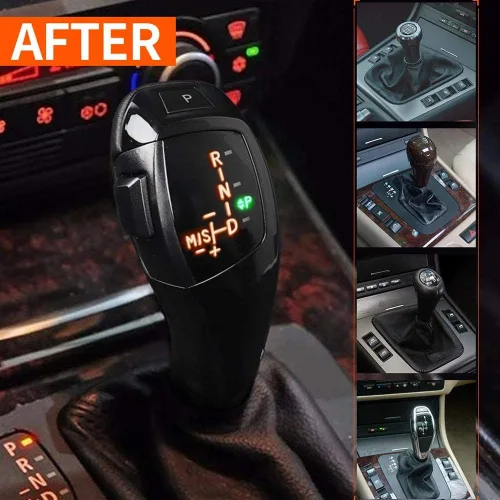 Miniatura 4 de KIMISS Pomo LED para palanca de cambios estilo F30, para E90 E92 E84 E89, transmisión automática, diseño LHD, palanca de cambios eléctrica