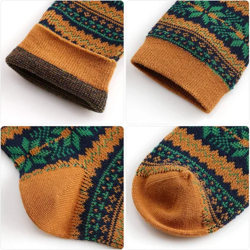 Miniatura 6 de Gonii Calcetines de lana para mujer, calcetines acogedores y cálidos para invierno con absorción de humedad