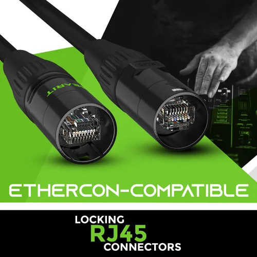 Miniatura 2 de GEARit Cable compatible con EtherCon de 30 pies y serpiente de 4 canales