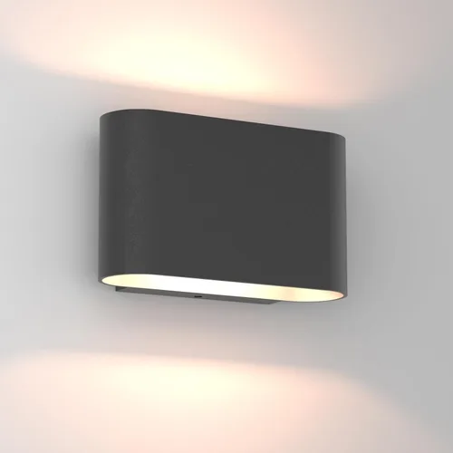 Aipsun Apliques de Pared LED Negros 1 Paquete Luces de Pared Modernas para Interiores de Instalación Fija Hacia Arriba y Abajo Luz de Montaje en