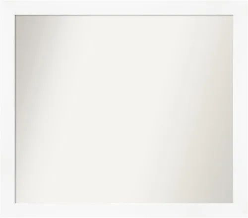 Miniatura 46 de Amanti Art Espejo de baño blanco para sobre el fregadero, 24 x 24 pulgadas, hecho a medida, espejo de tocador cuadrado blanco estrecho, marco