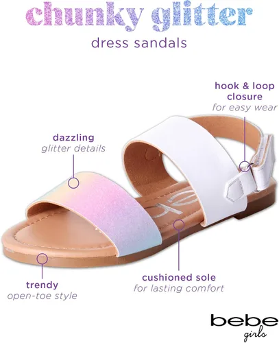 Miniatura 2 de bebe Sandalias para Niñas - Sandalias para Niñas Grandes y Niñas Pequenas con Correas de Cuero Duradero y Lentejuelas, Zapatos de Vestir de Verano