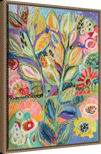 Miniatura 2 de Amanti Art Lienzo enmarcado para pared, 24 x 18 pulgadas, jardín de fantasía II, por Karen Fields, lienzo enmarcado para pared, arte abstracto