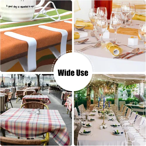 Miniatura 6 de Andiker 12 clips para mantel, soportes de plástico para mantel de picnic, abrazaderas ligeras para cubierta de mesa al aire libre, restaurante