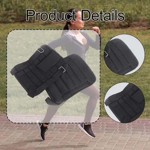 Miniatura 4 de Vaveren 2 piezas de pesas de tobillo entrenamiento de fuerza unisex suministros equipo cómodo pesas de piernas para aeróbicos, baile, gimnasio