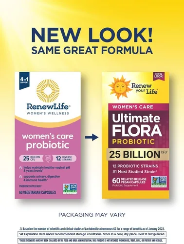 Miniatura 2 de Renew Your Life Ultimate Flora Probiotics for Women - Cápsulas veganas de liberación retardada de 25 mil millones de UFC Vaginal Salud digestiva