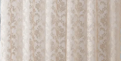 Miniatura 3 de Warm Home Designs Cortina de Ducha de Encaje de Lino con Cenefa Adjunta y Borlas Elegantes. 72 x 84 pulgadas Extra Larga para Baño. Cortina de Ducha