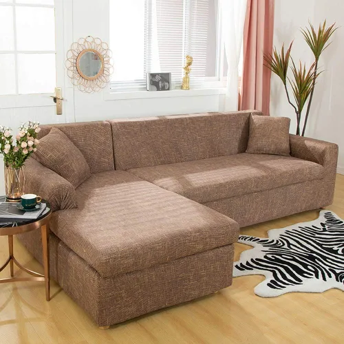 Miniatura 3 de MIFXIN Fundas de sofá modulares en forma de L, 2 piezas, elásticas tipo L, para sofá o sillón, protector de muebles para sala de estar, mascotas