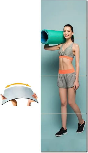 Miniatura 13 de Espejo de pared inastillable de longitud completa para dormitorio, espejos acrílicos de gimnasio para el hogar, extra grueso: 0.12 pulgadas, 14 x 24