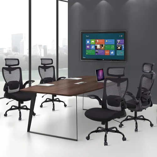 Miniatura 2 de CLATINA Silla de oficina ergonómica de malla resistente de 400 libras, silla de escritorio grande y alta con soporte lumbar ajustable