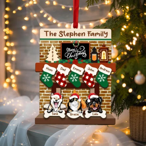 Miniatura 12 de Adornos de Navidad personalizados 2025 – Adornos personalizados de globo de nieve para familias de 2, 3, 4, 5, 6, 7, 8, 9 y 10 miembros, adorno
