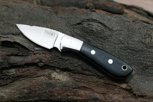 Miniatura 3 de GCS - Cuchillo táctico de acero hecho a mano D2, cuchillo de caza, cuchillo de campamento con funda de cuero, hoja de espiga completa diseñada
