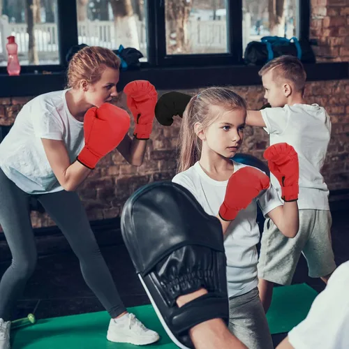 Miniatura 5 de 2 pares de guantes de boxeo para hombres y mujeres, guantes de entrenamiento de boxeo adecuados para principiantes y niños, juego profesional