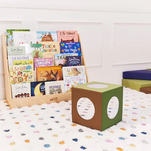 Miniatura 7 de ECR4Kids SoftZone - Cubo de espejo, juguete sensorial, tono de tierra Tono tierra
