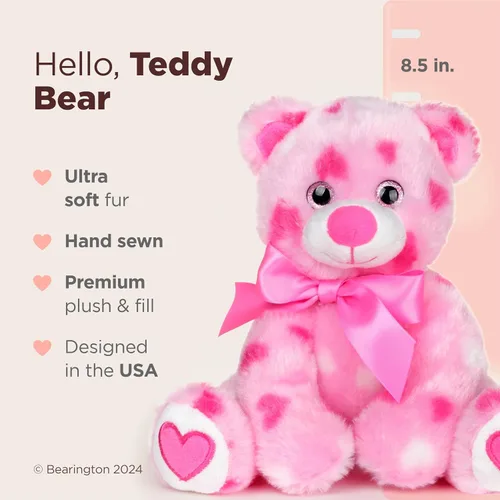 Miniatura 2 de Bearington I Love You More Oso de San Valentín - Oso de peluche de San Valentín suave y tierno de 6" con pelaje esponjoso - Adorable oso de peluche